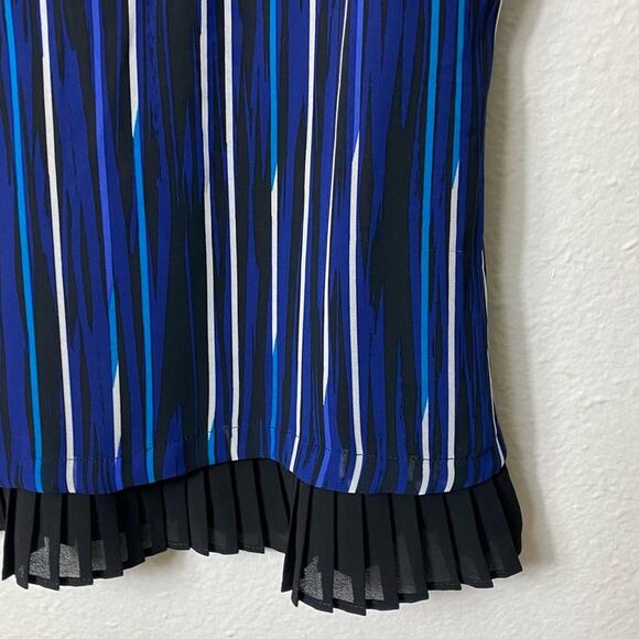 Thalia Sodi Blue Striped Small Sleeveless Women Blouse - Picture 2 of 4